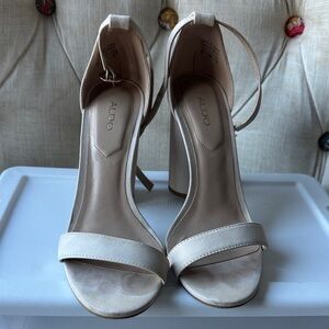 Aldo Elegant Beige Heeled Sandals